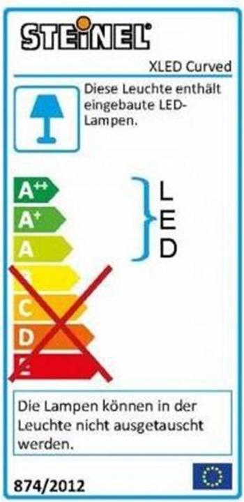 Energie-Label Steinel XLED curved (1125 lm, IP44)