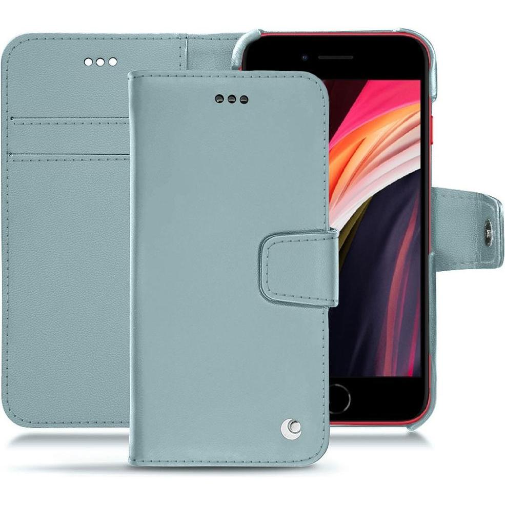 Noreve Lederschutzhülle Wallet (Apple iPhone SE (2nd Gen), Apple iPhone SE (3rd Gen)), Smartphone Hülle, Blau