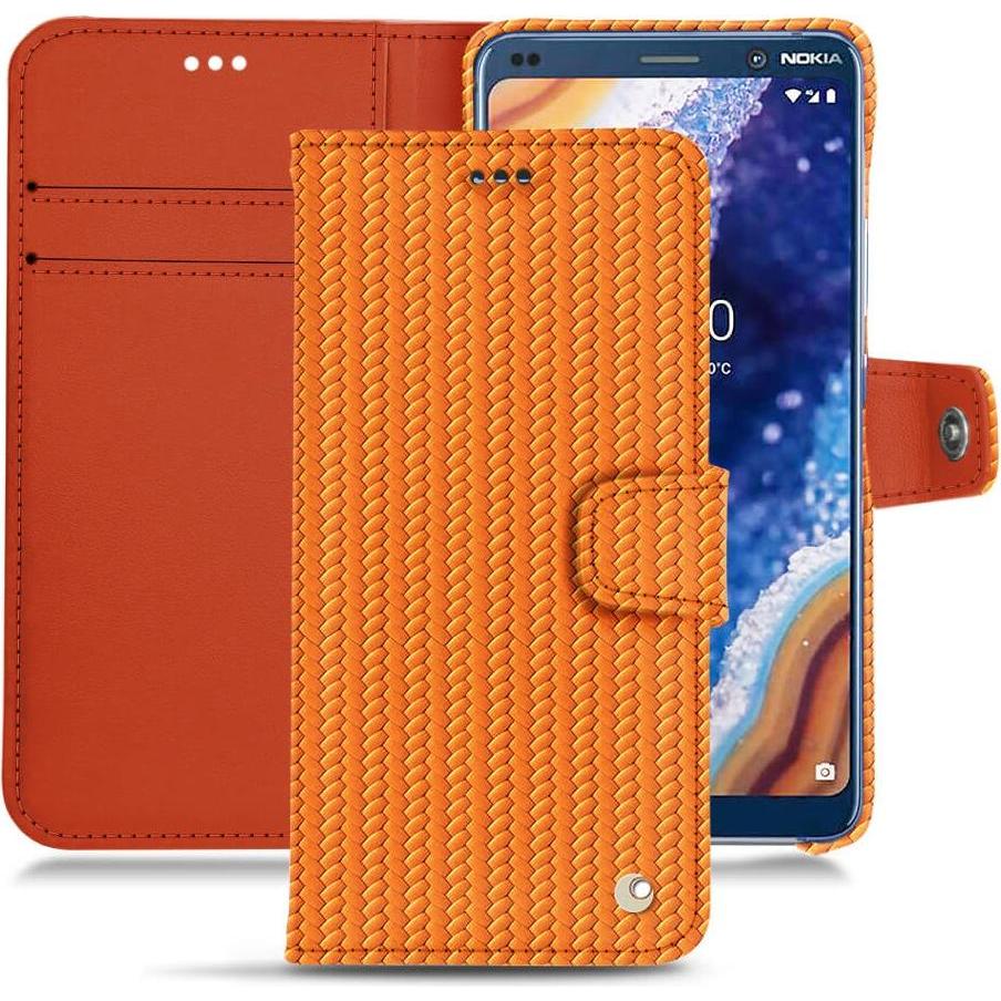 Thumbnail - Noreve Lederschutzhülle Wallet (Nokia 9 PureView), Smartphone Hülle, Orange