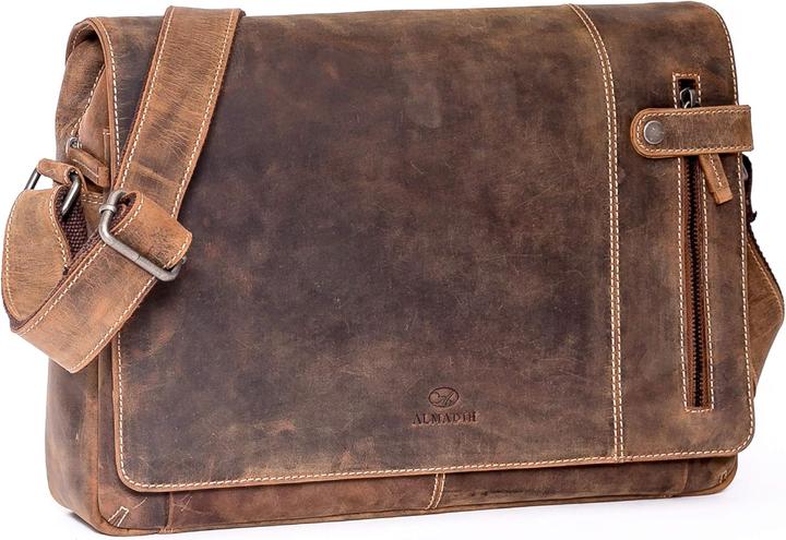Immagine prodotto Almadih Ledertasche mit Laptop Fach (15")