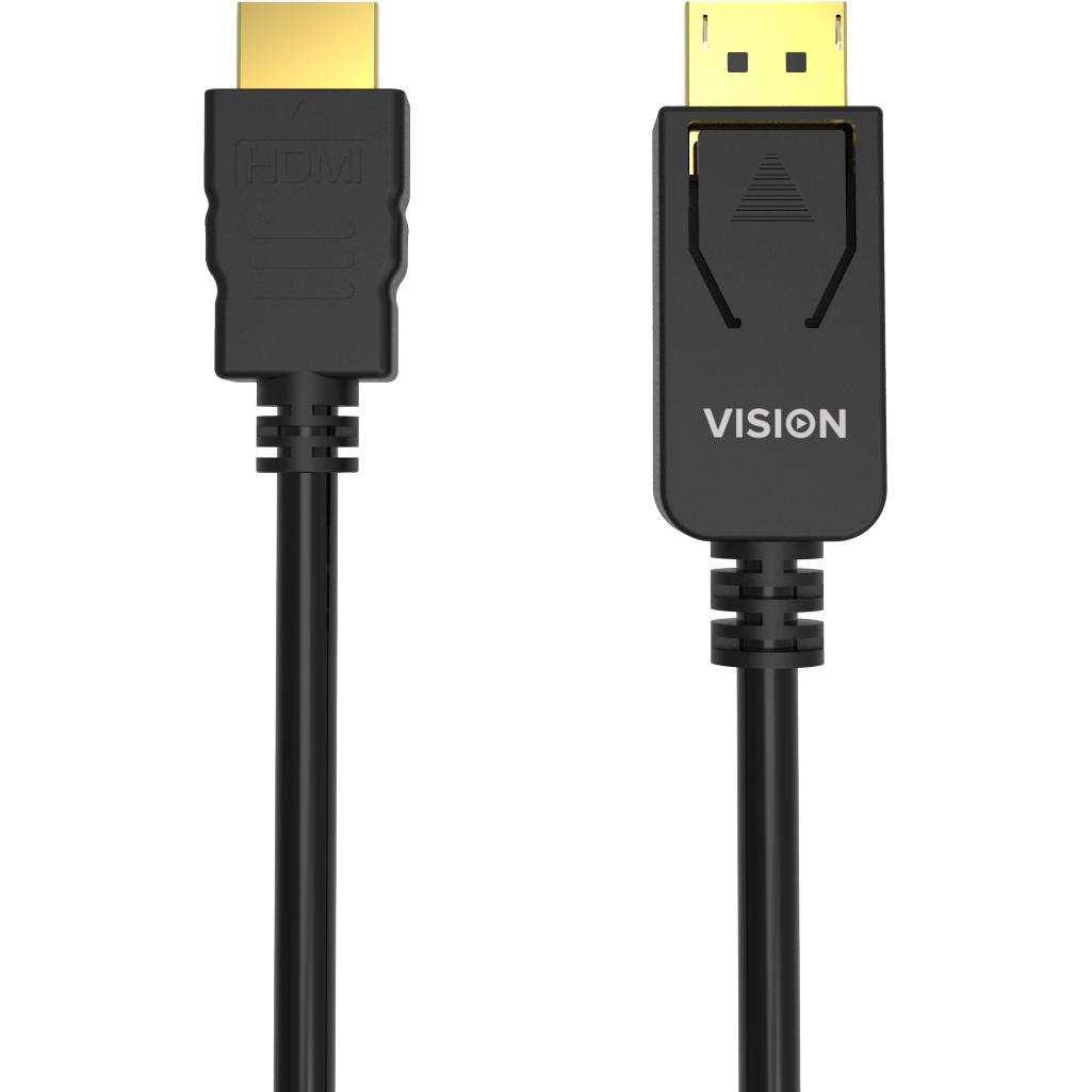 Thumbnail - Vision HDMI (Typ A) — DisplayPort (1 m, HDMI, DisplayPort), Video Kabel