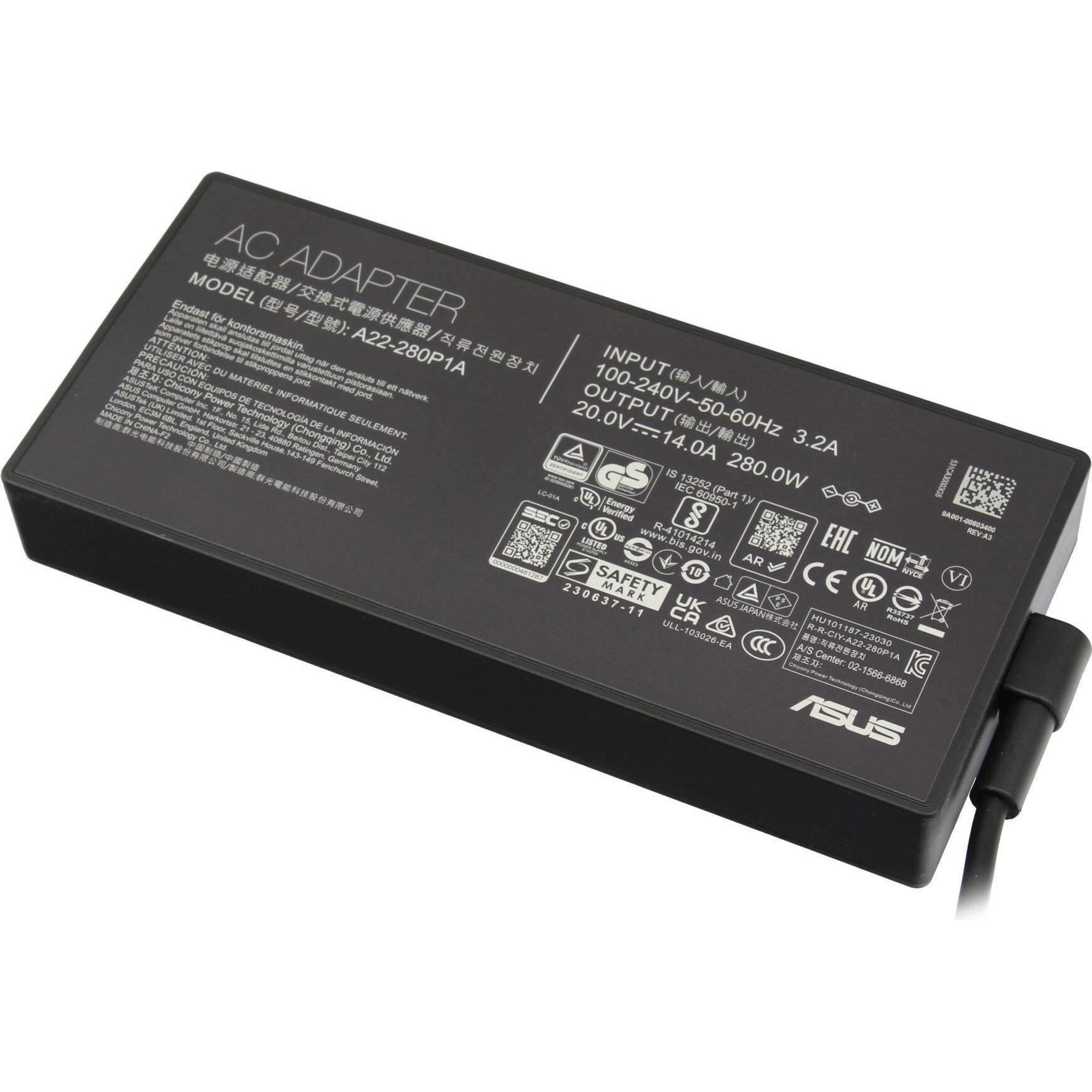 ASUS 0A001-00801000 (280 W), Notebook Netzteil, Schwarz