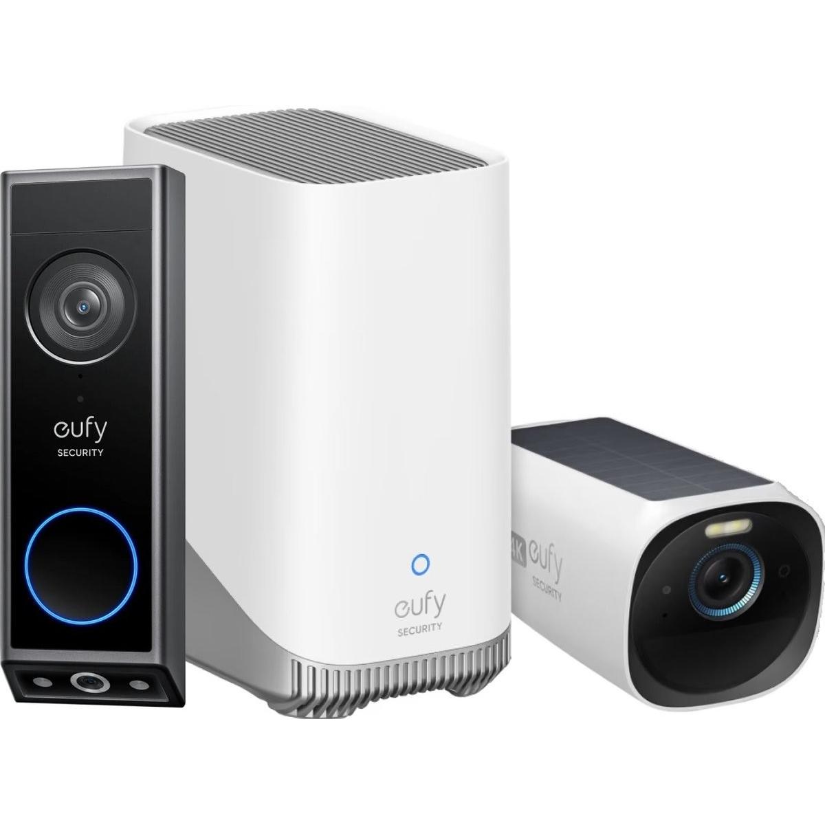eufy, Campanello + Citofono, Security Eufycam 3 + Video Türklingel E340 + Homebase 3 - Bundelvoordeel (Funk)