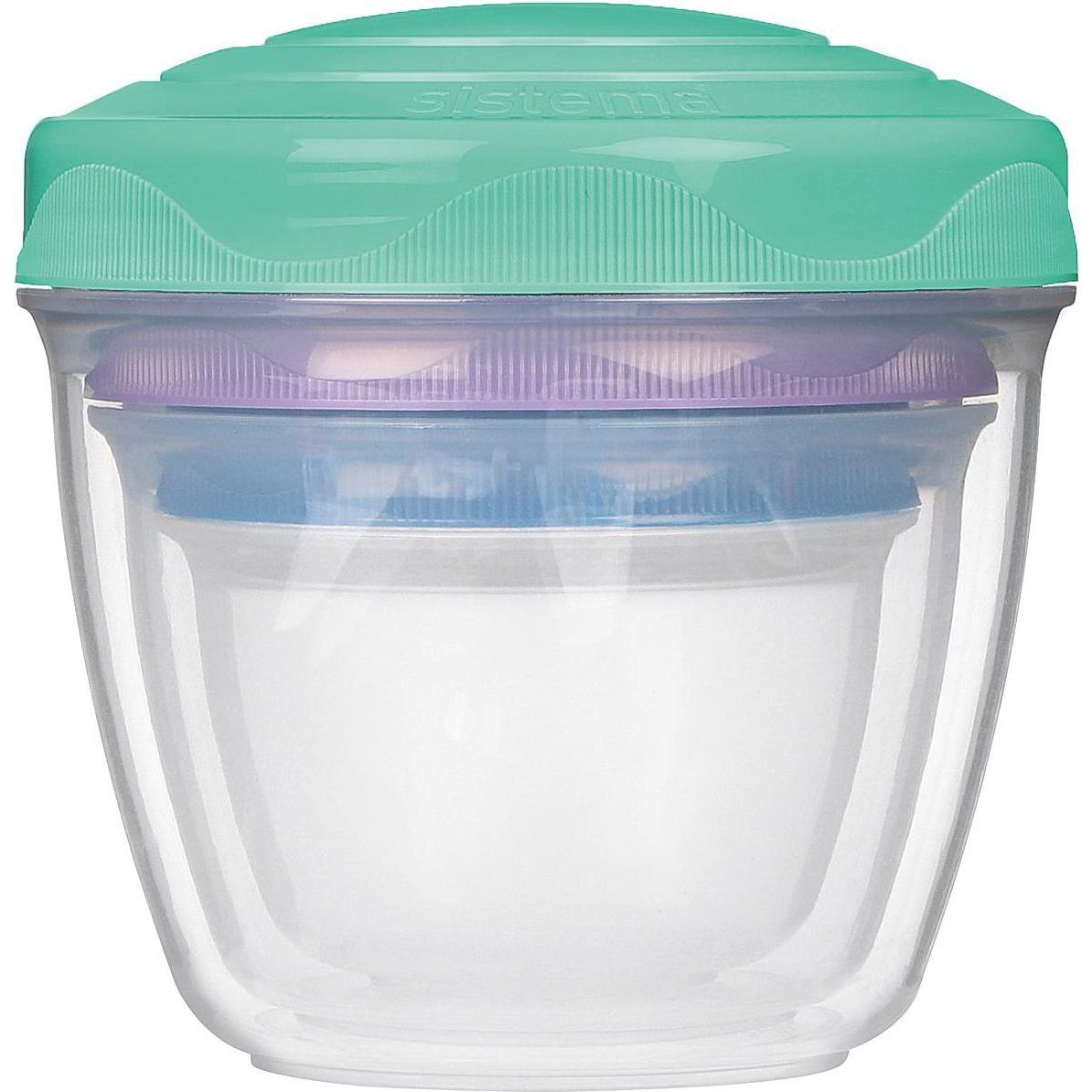 Thumbnail - 6x Sistema Snack'n'Nest to go 3er, Lunchbox, Blau
