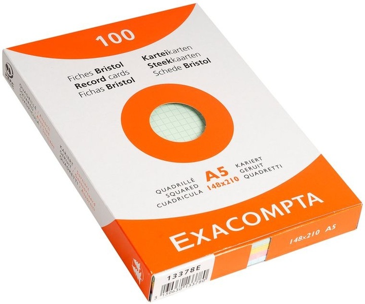 Actual product image Exacompta Index cards (A4, 205 g/m², 100 x)