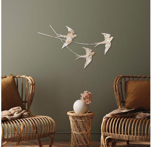 Image du produit Wallxpert Décoration murale Avaler un oiseau 42 x 70 cm, métal (42 x 70 cm)
