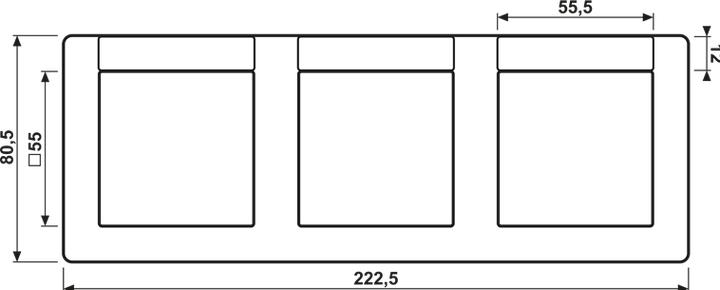 Productafbeelding JUNG Montageframe 3f aws glz h AS / AS 500 ABAS5830NAWW