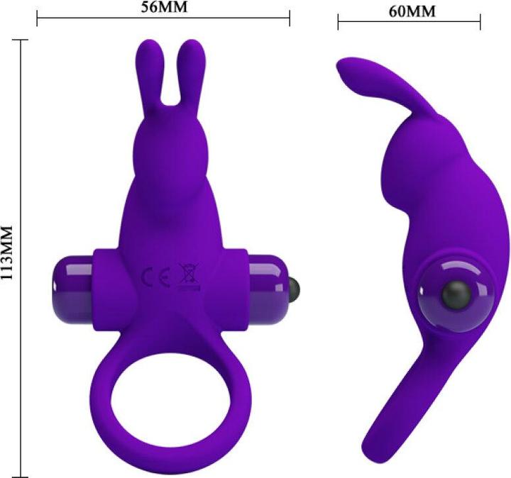Actual product image Pretty Love Vibrierender Hasen Penisring (6 cm)