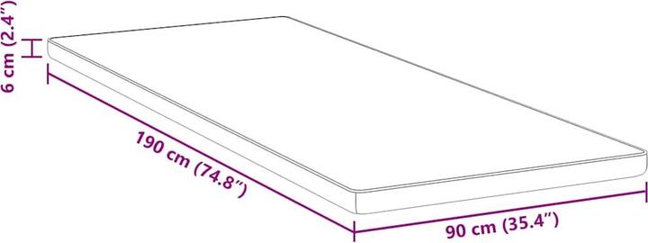 Produktbild vidaXL Memory Foam Topper (90 x 190 cm)
