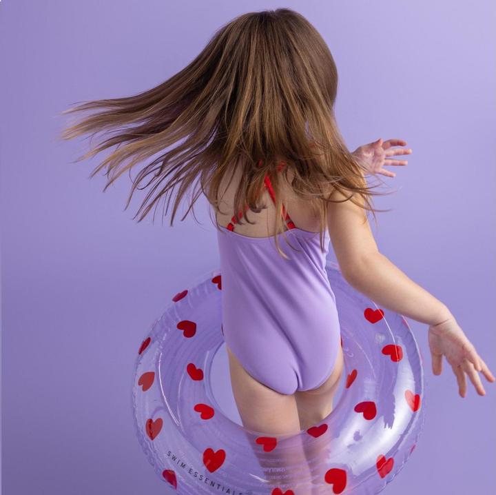 Actual product image Swim Essentials The Essentials B.V. Swimming ring purple hearts 55 cm