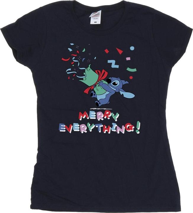 Immagine prodotto Disney Lilo And Stitch Stitch Merry Everything Maglietta Donna (L)