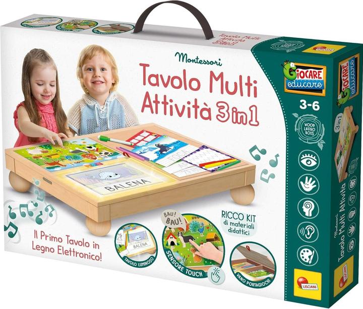 Image du produit Lisciani Table D'Activités Multiples En Bois Montessori