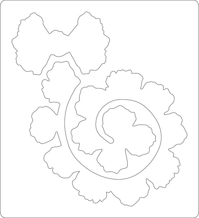 Actual product image Sizzix Bigz punching template "Cabbage Rose"
