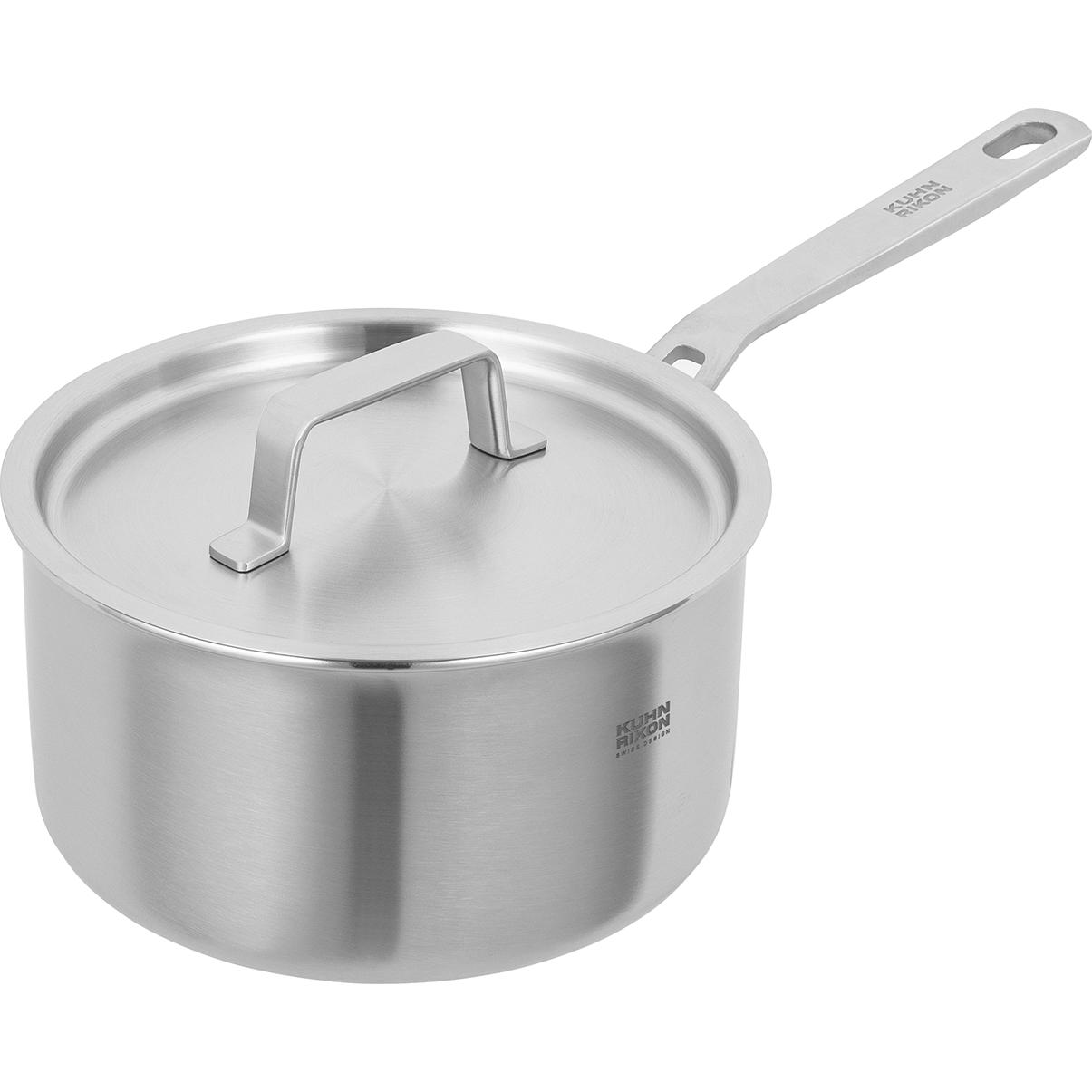Kuhn Rikon Stielkasserolle, Pfanne + Kochtopf, Silber