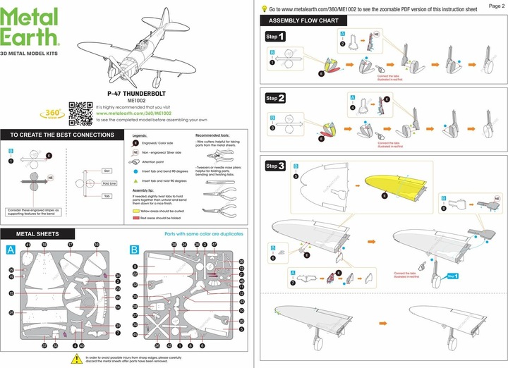 Immagine prodotto Metal Earth Puzzle 3D P-47 Thunderbolt