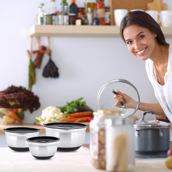 Actual product image Relaxdays Bowl set (25.50 cm, 7.30 l, 4 x)