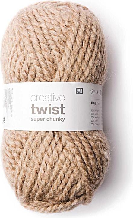 Actual product image Rico Design Wool Creative Twist Super Chunky 100 g light brown (75 m)
