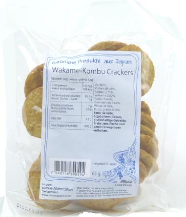 Image du produit Muso Vollreiscräcker Wakame & Kombu (65 g)