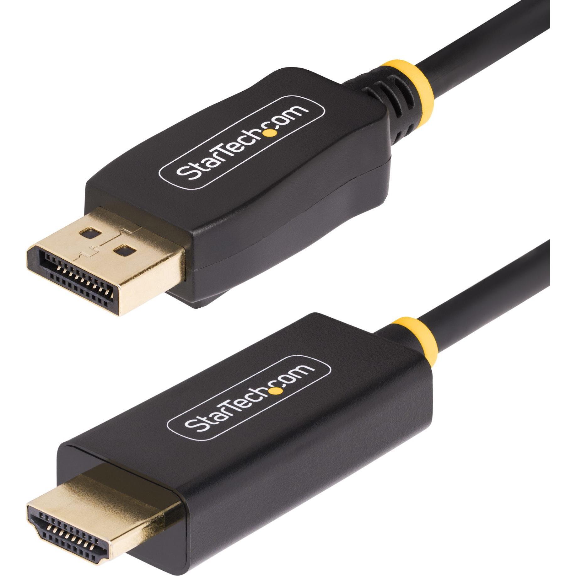 StarTech com 6F-DP-HDMI-4K60-HDR, 2 m, DisplayPort, HDMI Typ A (Standard), Männlich, Männlich, Gerad (2 m, DisplayPort),...