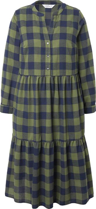 Actual product image Studio Untold Flannel Check Empire Long Sleeve Dress (50, 52)