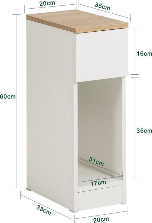 Produktbild SoBuy FBT111-WN (20 x 35 x 60 cm)