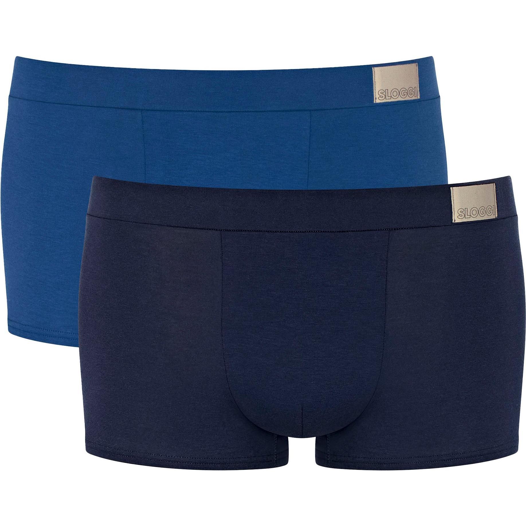 Sloggi, Herren, Unterhosen, Go Natural, Blau, (M, 2er Pack)