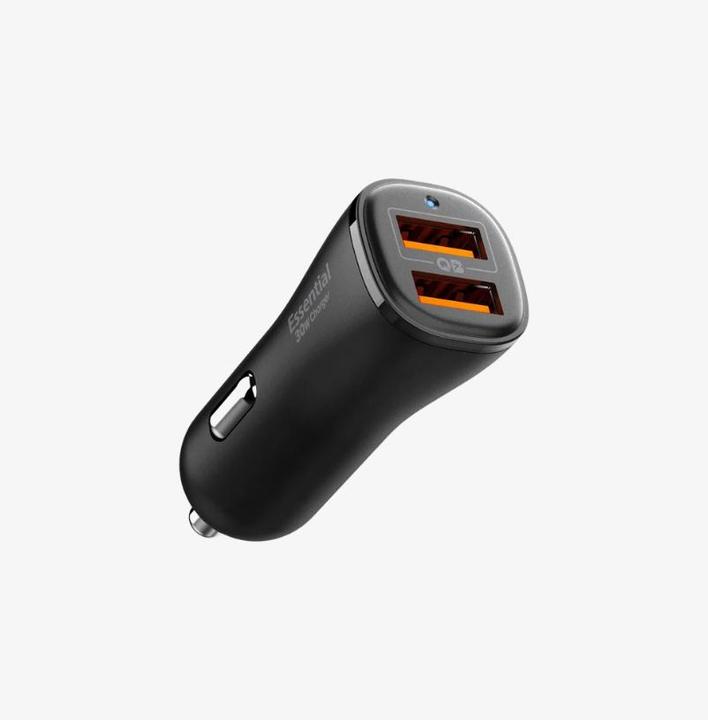 Actual product image Spigen Essential EV302 2-Port 30W Car Charger Black