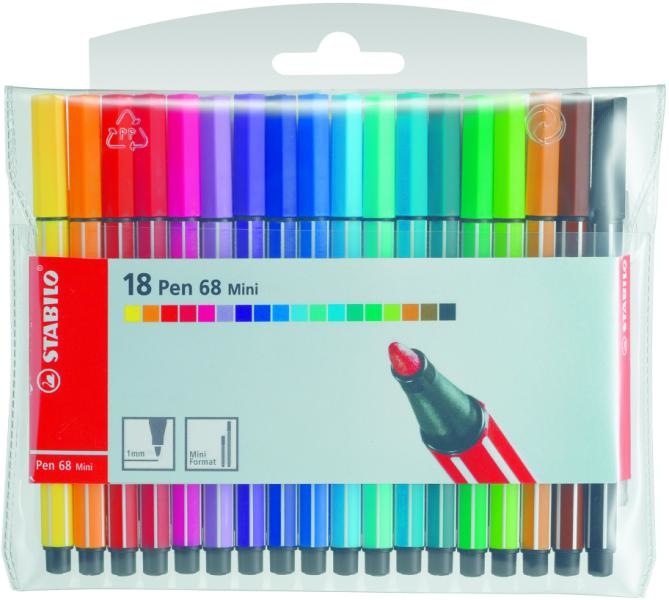 Produktbild STABILO Pen 68 Mini Premium-Filzstift (Mehrfarbig, 12 x)