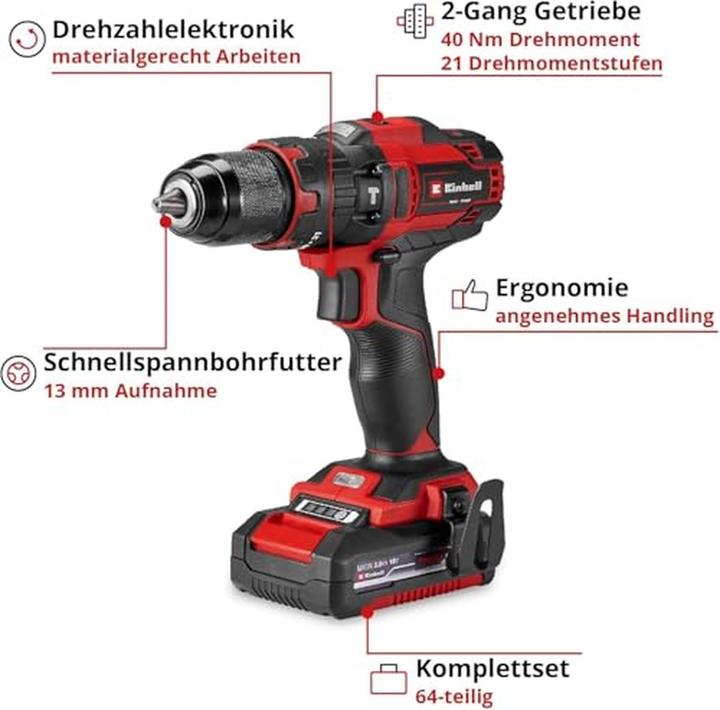 Produktbild Einhell TE-CD 18/40 Li-i +64 (Akkubetrieb)