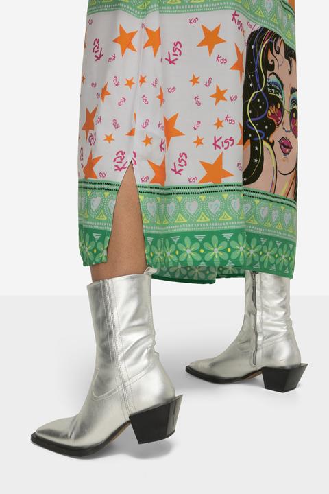 Produktbild Angel of Style Kleid, Midilänge, Patch-Druck, Tunika-Ausschnitt, Langarm (50)