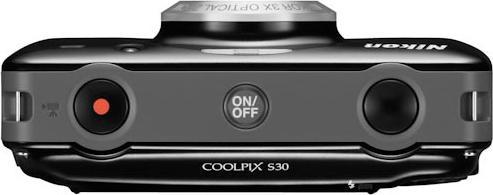 Actual product image Nikon Coolpix S30, 10MP, 3x zoom, HD movies, black (1/3")