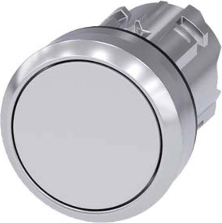 Produktbild Siemens Pushbutton 22mm round metal shiny white