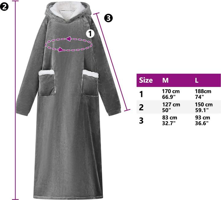 Immagine prodotto vidaXL Decken-Hoodie (127 x 170 cm)