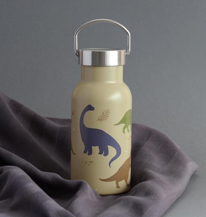 Actual product image A Little Lovely Company ALLC Drinking Bottle Dinosaurs DBSSDI40 beige (0.35 l)