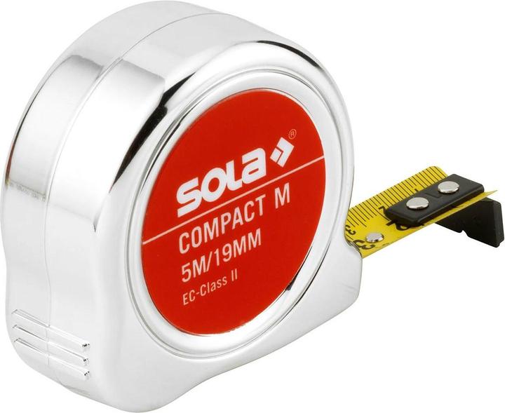 Actual product image Sola Messwerkzeuge Magnetic tape measure - COMPACT M - 8m / 25mm - pocket tape measure with belt clip - steel tape (8 m)