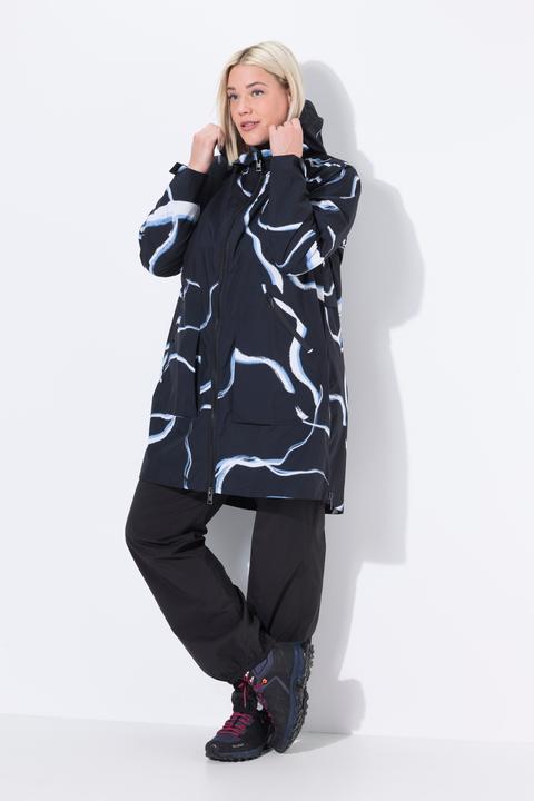 Actual product image Ulla Popken Wave Print Rain Coat (58)