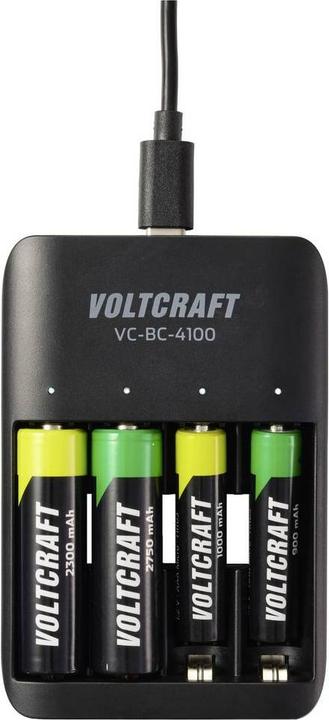Produktbild Voltcraft VC-BC-4100 Rundzellen-Ladegerät NiMH, NiZn, LiIon Mignon (AA), Micro ( (AA, AAA)