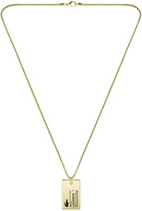Immagine prodotto Lacoste Moda Uomo Collana Stencil placcata oro 2040220 (Acciaio inossidabile con placcatura ionica in oro giallo)