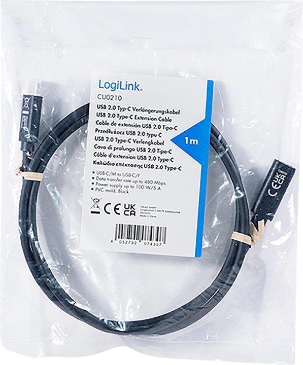 Actual product image LogiLink USB C – USB C (3 m, USB 2.0, 100 W)