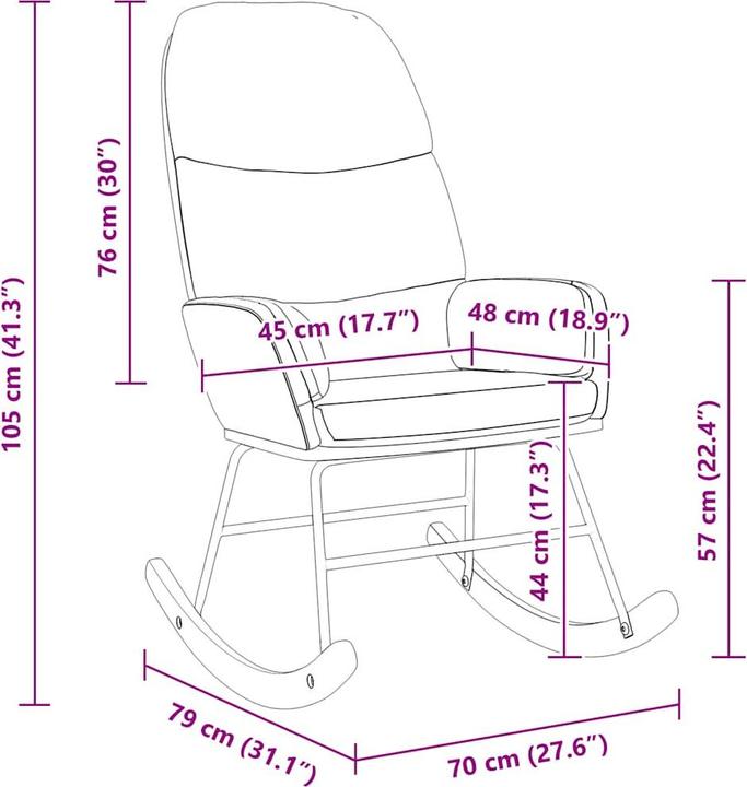 Image du produit vidaXL Schaukelstuhl