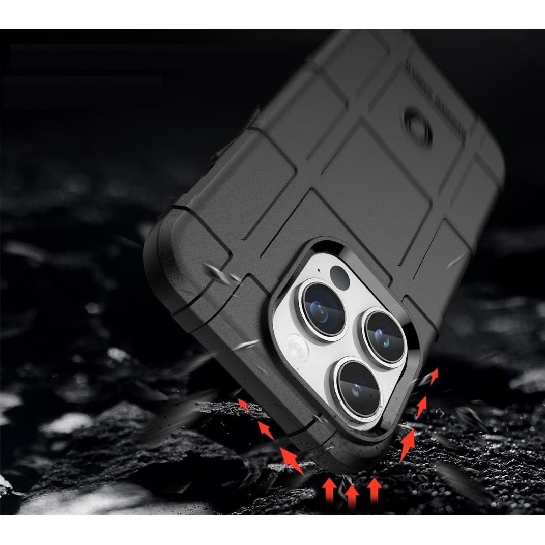 Thumbnail - Screenguard Apple iPhone 15 Pro Rugged Shield Hülle (Apple iPhone 15 Pro), Smartphone Hülle, Schwarz