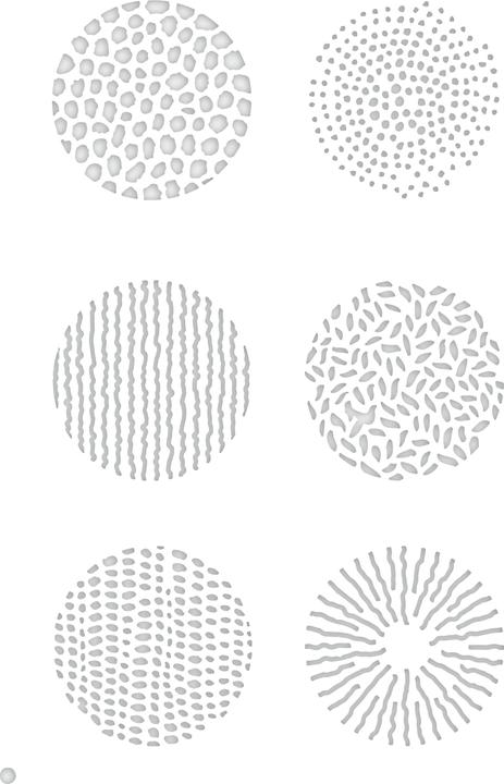 Actual product image Pronty Crafts Circles" stencil, A5