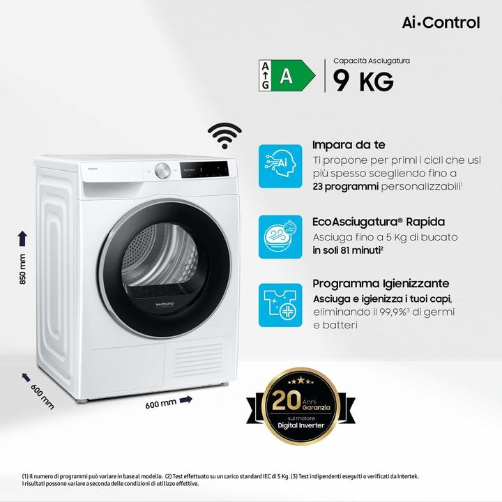 Produktbild Samsung DV90DG6845LKU3 (9 kg, Links)