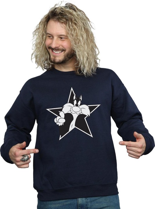 Produktbild Looney Tunes Sylvester Mono Star Sweatshirt (S)