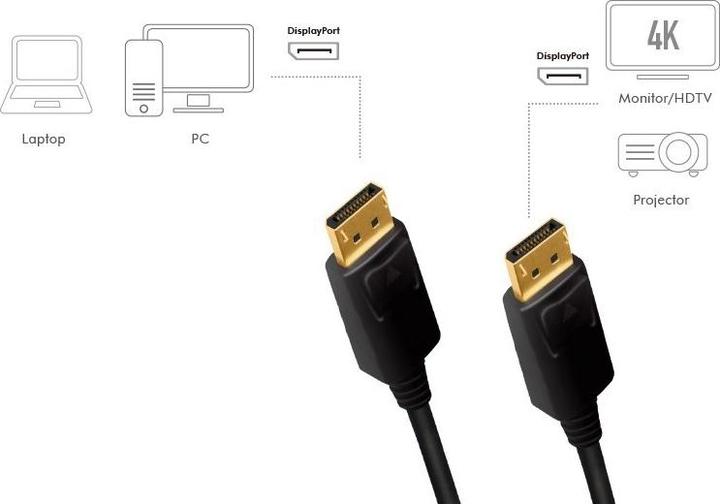 Actual product image LogiLink CD0102 DisplayPort cable (3 m, DisplayPort, 1.2)