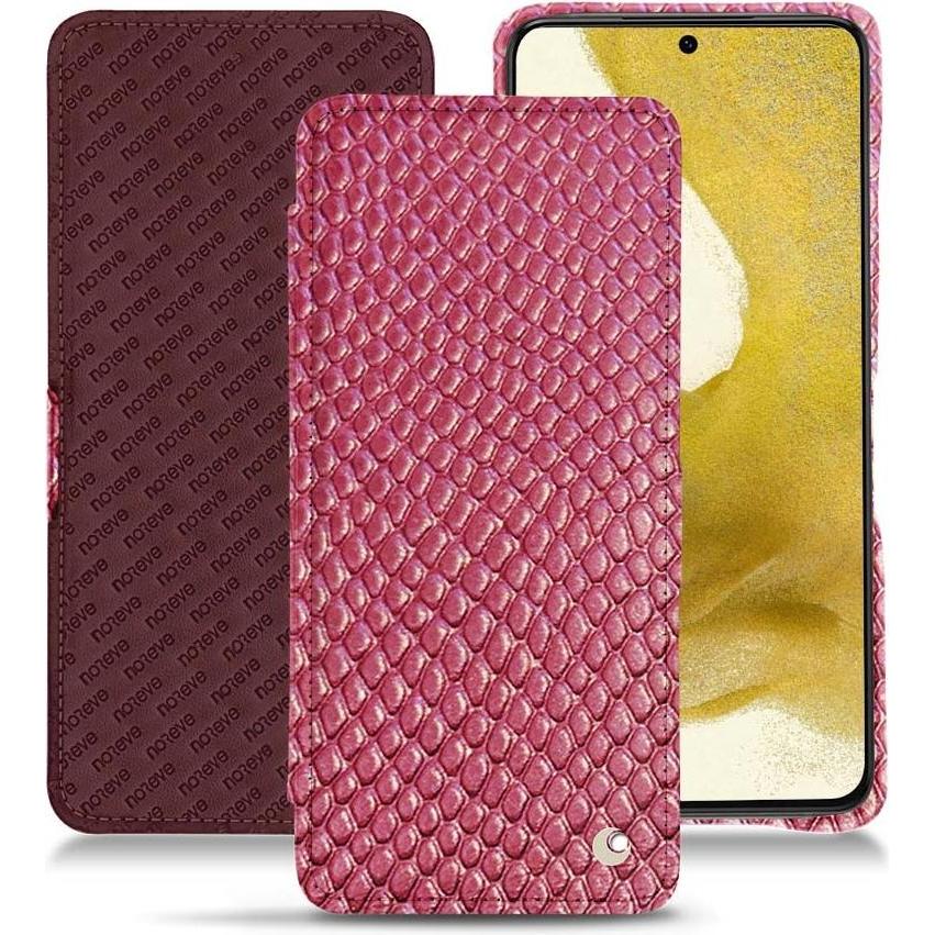 Noreve Lederschutzhülle horizontal (Samsung Galaxy S22), Smartphone Hülle, Rosa