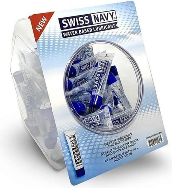 Swiss Navy Premium Water Based Lubricant - 10ml/50pcs Fishbowl (10 ml)
