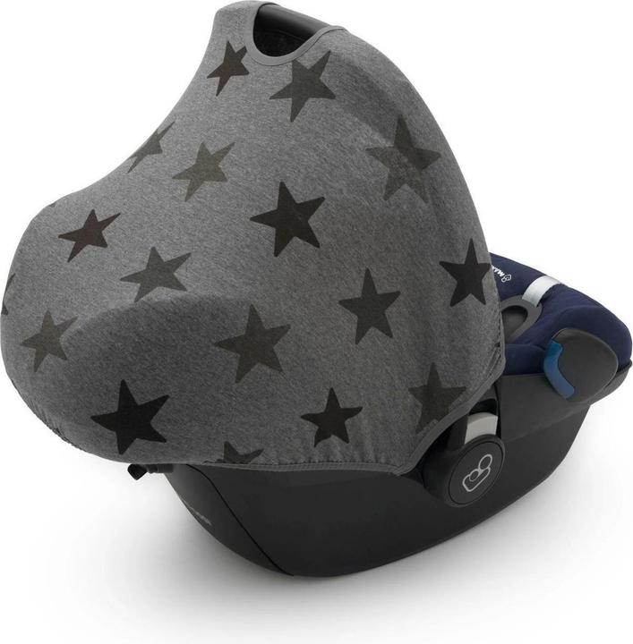 Actual product image Dooky Hoody with UV protection, grey stars
