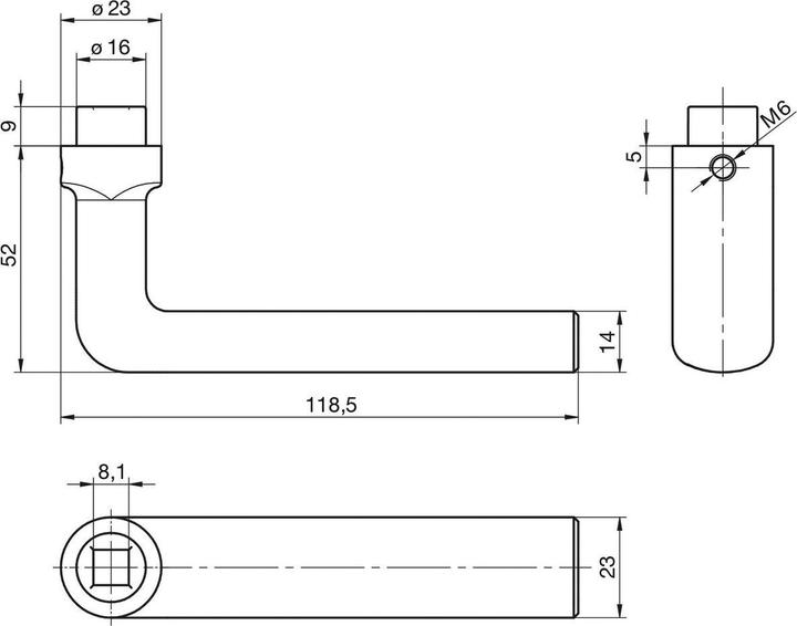 Actual product image Mega Door handle 32.612 (Door handle)