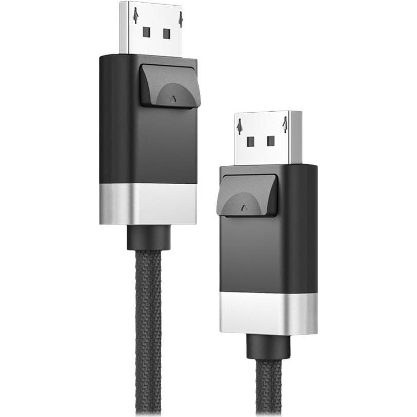 Alogic DisplayPort Kabel DP -> DP M/M bis 8K 60Hz 1m grau (1 m, DisplayPort), Video Kabel